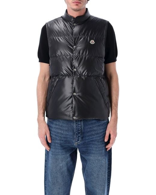 Moncler Black Restigo Down Gilet for men