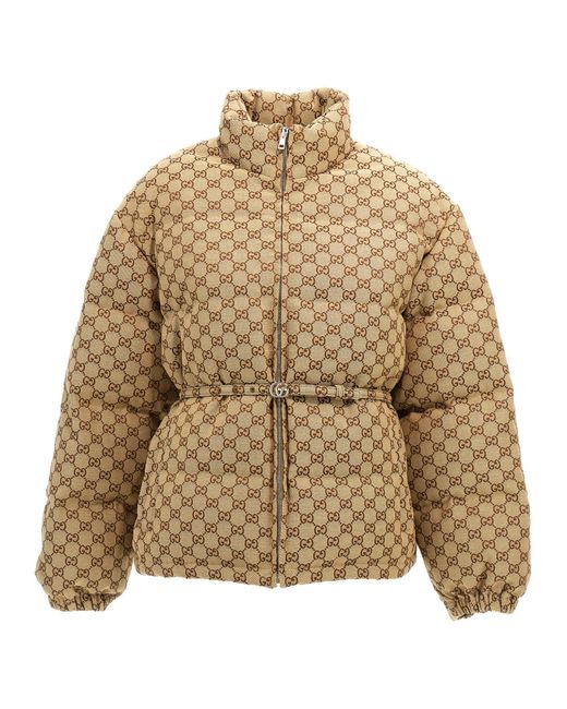 Gucci Natural 'Gg' Bomber Jacket