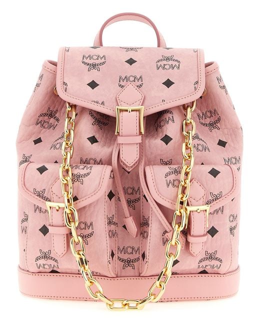 MCM Pink 'Aren' Mini Backpack