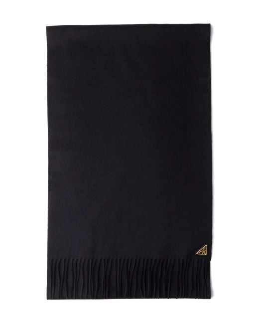Prada Black Silk/Cashmere Scarf