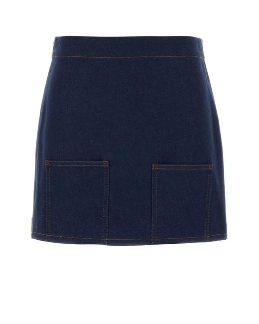 Fendi Blue Gonna Ff Reverse Den