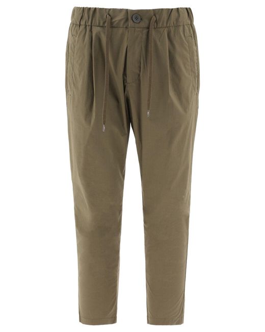 Men's Green Cotton Stretch Pants