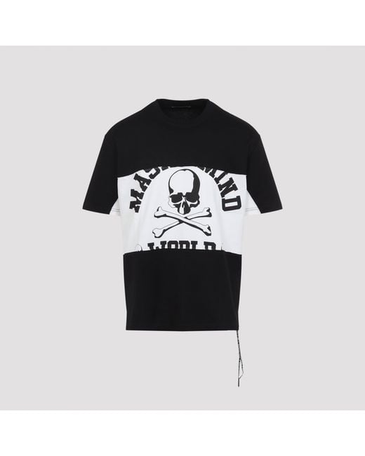 MASTERMIND WORLD Black Horizontal Blocket T-Shirt for men