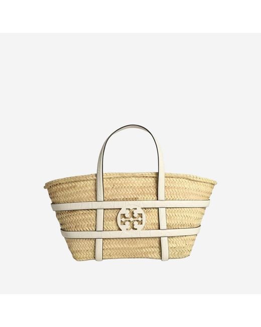 Tory Burch Metallic Ella Straw Shopping Bag