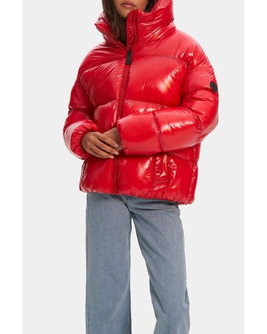 Noize Ali Cropped Puffer Jacket in Red Lyst