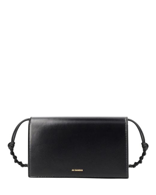 Jil Sander Black Leather Shoulder Bag