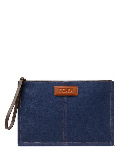Fendi Blue Stylish Mini Bag for men