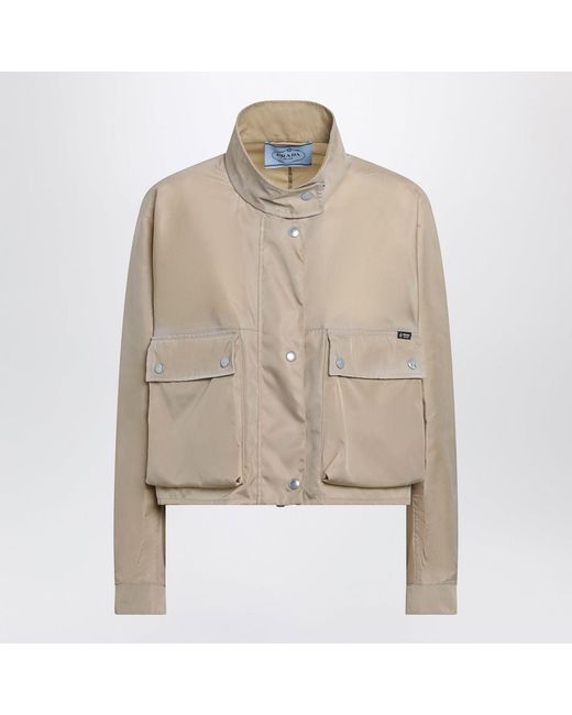 Prada Natural Short Renylon Raincoat