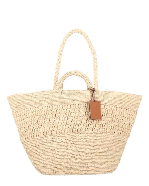 Manebí Natural Mini Raffia Handbag For