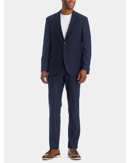 Cole Reaction Slim Fit Technicole Suit Jacket in Blue for Men