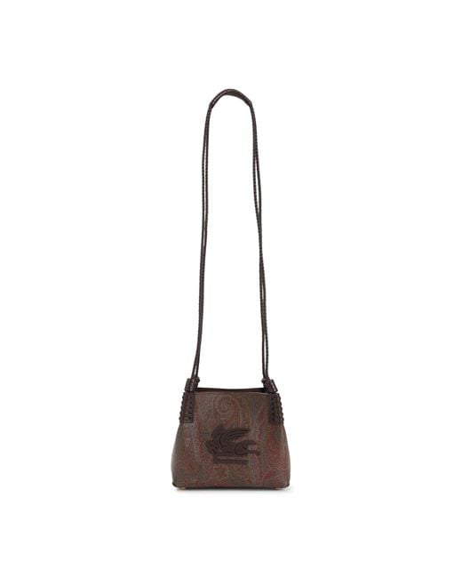 Etro Brown Libra Mini Tote Bag