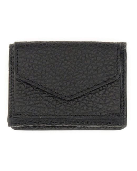 Maison Margiela Black Four Stitches Wallets for men