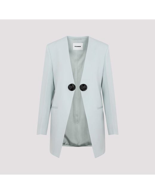 Jil Sander Blue Wool Jacket For