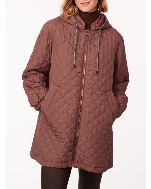 Bernardo Quilted Swing Coat in Red Lyst