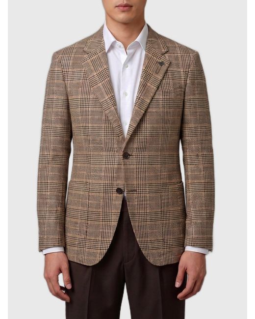 Lardini Brown Feeling Single-Breasted Jacket for men