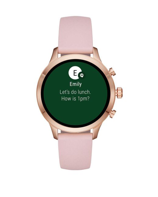 michael kors runway silicone smartwatch strap