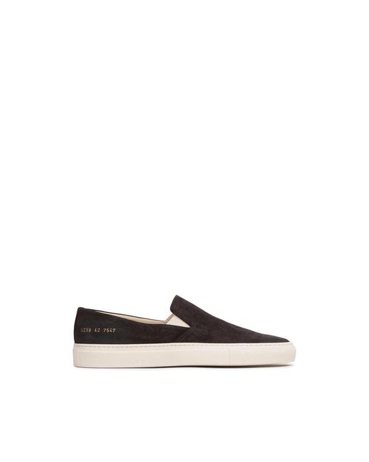 Common Projects Black Trainers Minimal Sl Suede for men