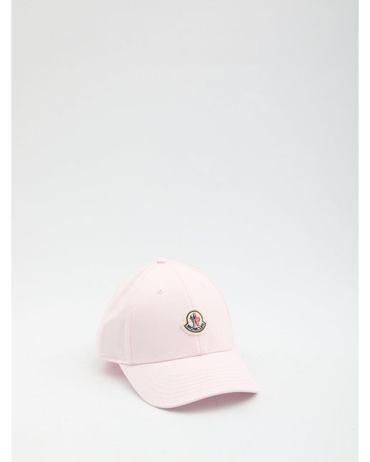 Moncler Pink Baseball Cap With Logo
