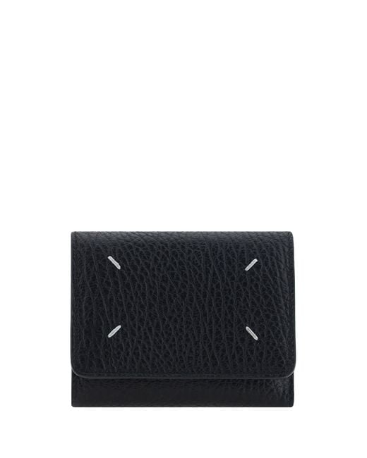 Women's Black Wallet Grained Leather