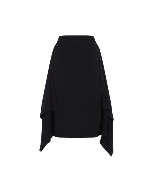 Lemaire Black Buttoned Skirt