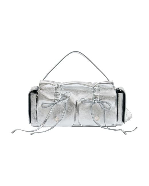 Acne Gray Multipocket Lux Shoulder Bag