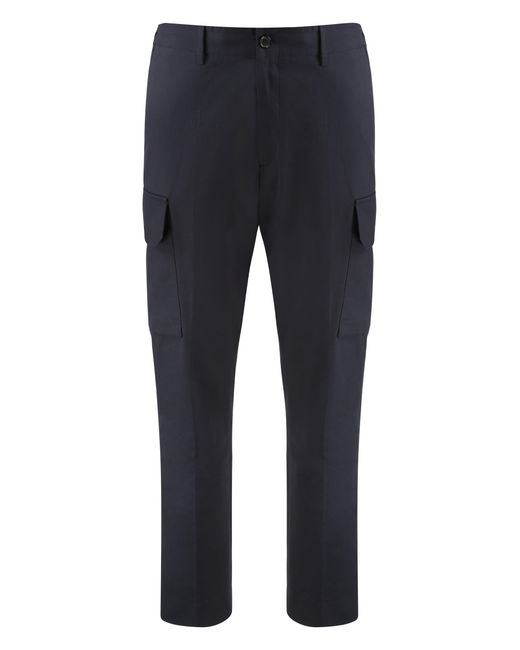 Paul Smith Blue Cotton Cargo-Trousers for men