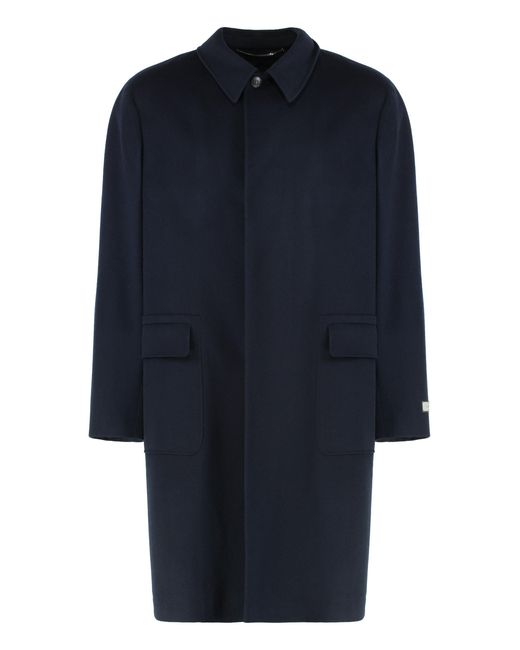 Men's Blue Wool Coat