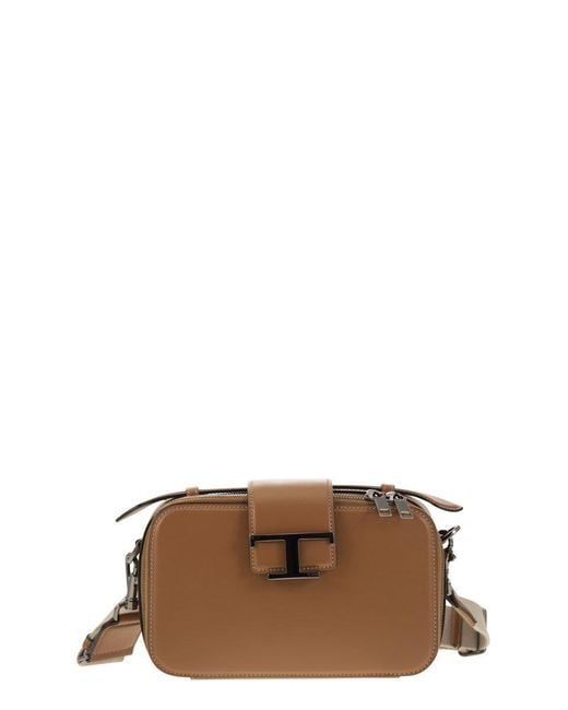 Women's Brown Leather Mini Camera Bag