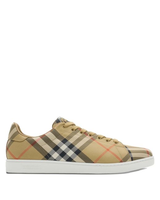 Burberry Natural Check-Pattern Sneakers