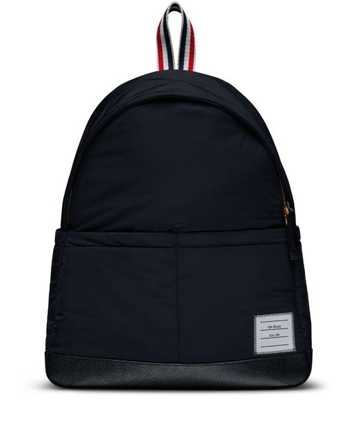 Thom Browne Blue Logoed Backpack for men
