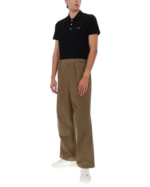 A.P.C. Brown Polyester-Cotton Trousers for men