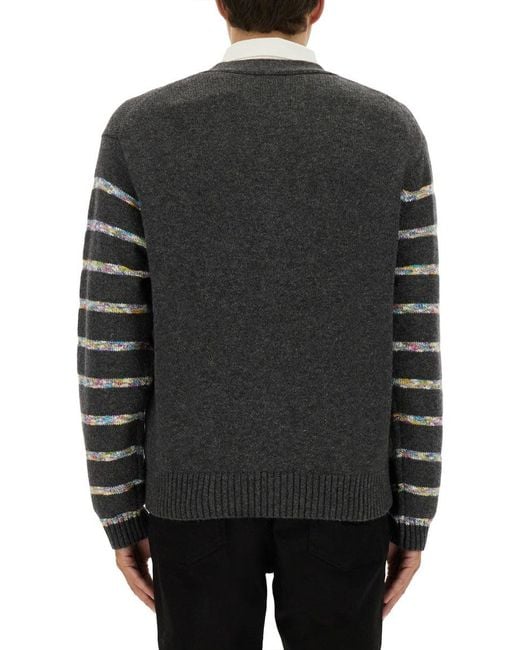 Paul Smith Gray Wool Sweater for men