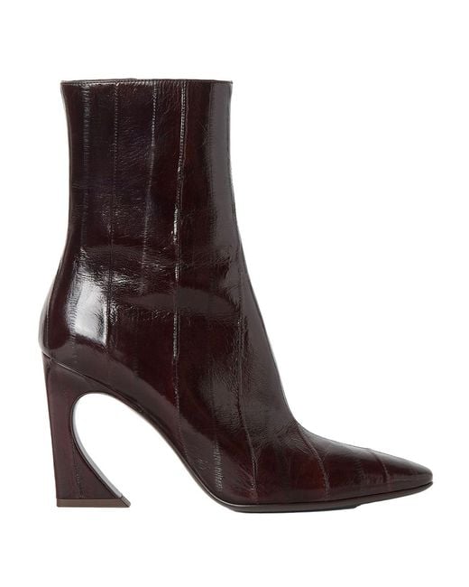 Fendi Brown Arco' Heeled Ankle Boots