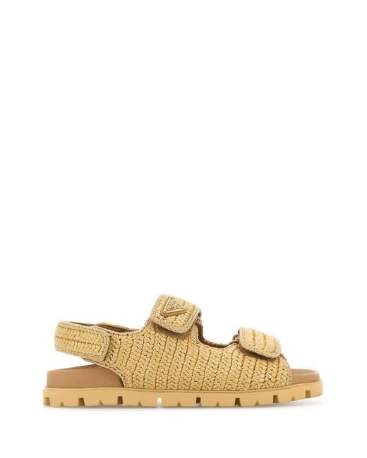 Women's Metallic Raffia Sandals