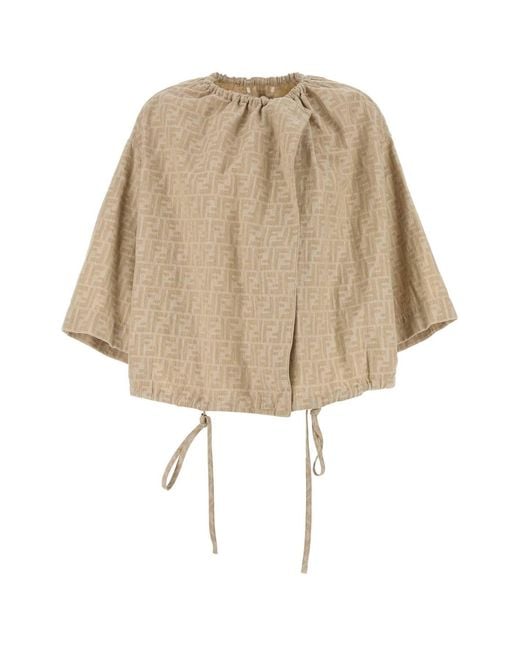 Fendi Natural Ff Chambray Jacket