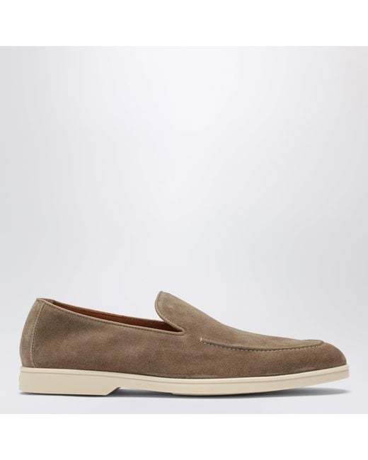 Doucal's Brown Suede Loafers for men