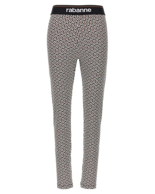 Women's Gray Monogram Leggings