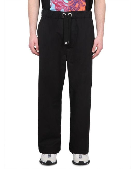 Versace Black Drawstring Pants for men