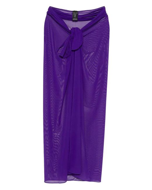 Fisico Purple Tulle Lung Sarong