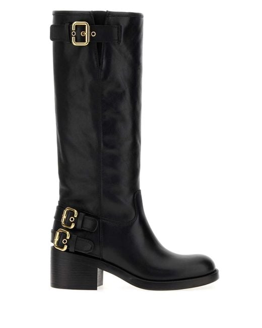 Chloé Black Solid Dakota Boots