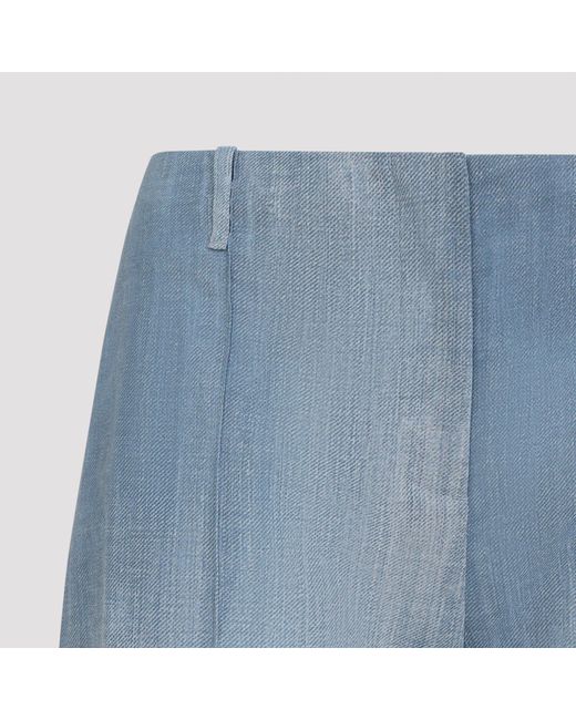 Ermanno Scervino Blue Polyester Pants