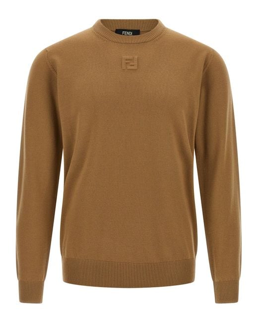 Fendi Multicolor Wool Sweater for men