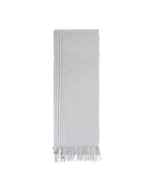 Brunello Cucinelli Gray Silk Scarf for men