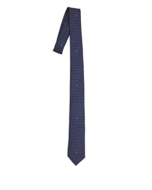 Fendi Blue Micro Polka-Dot Silk Tie for men