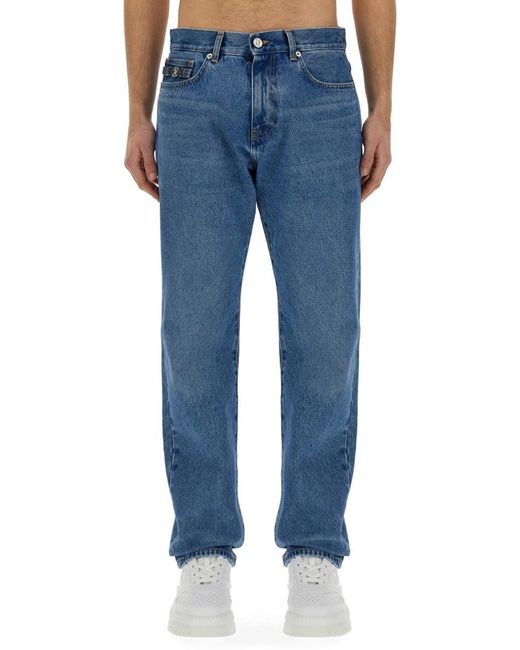 Versace Blue Regular Fit Jeans for men