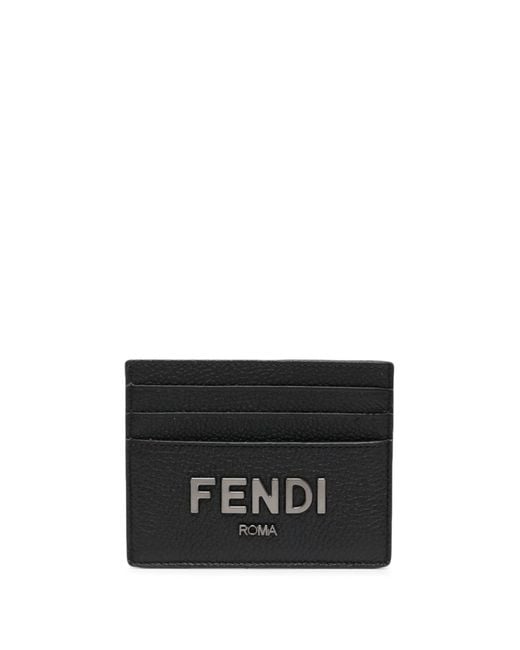 Fendi Black Vit Cher Card Case for men
