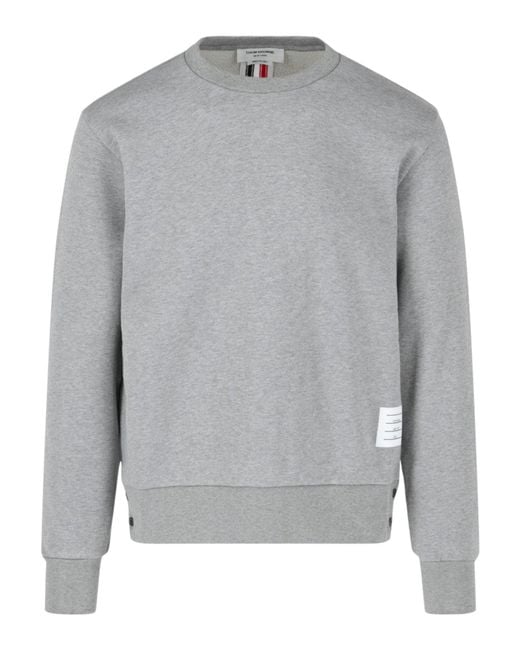 Men's Gray Classic Loopback Stripe Pullover