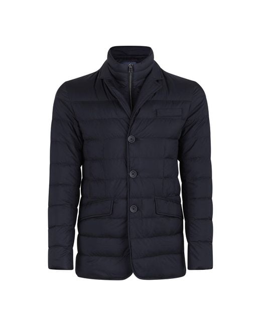 Herno Blue La Giacca Down Jacket for men