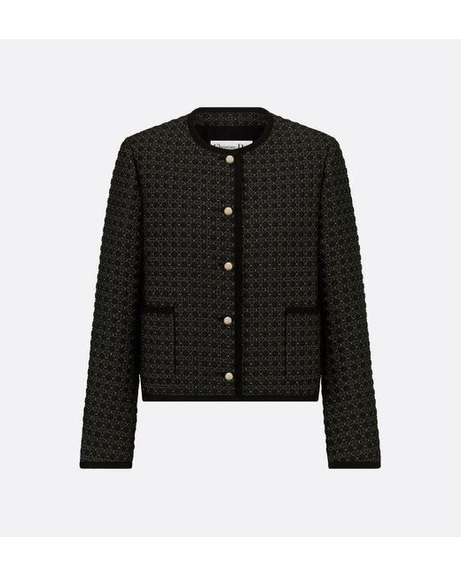 Women's Black Microcannage Cropped Jacket