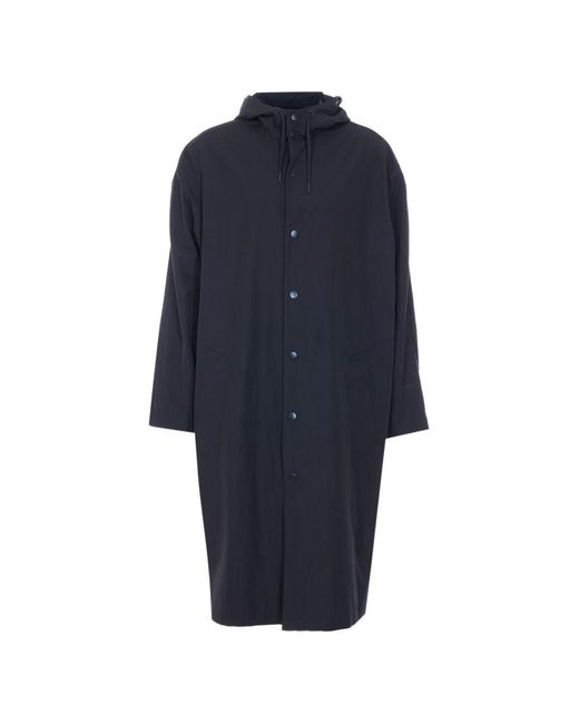 A.P.C. Blue A. P.C. High Collar Snap Closure Jacket With Drawstrings for men